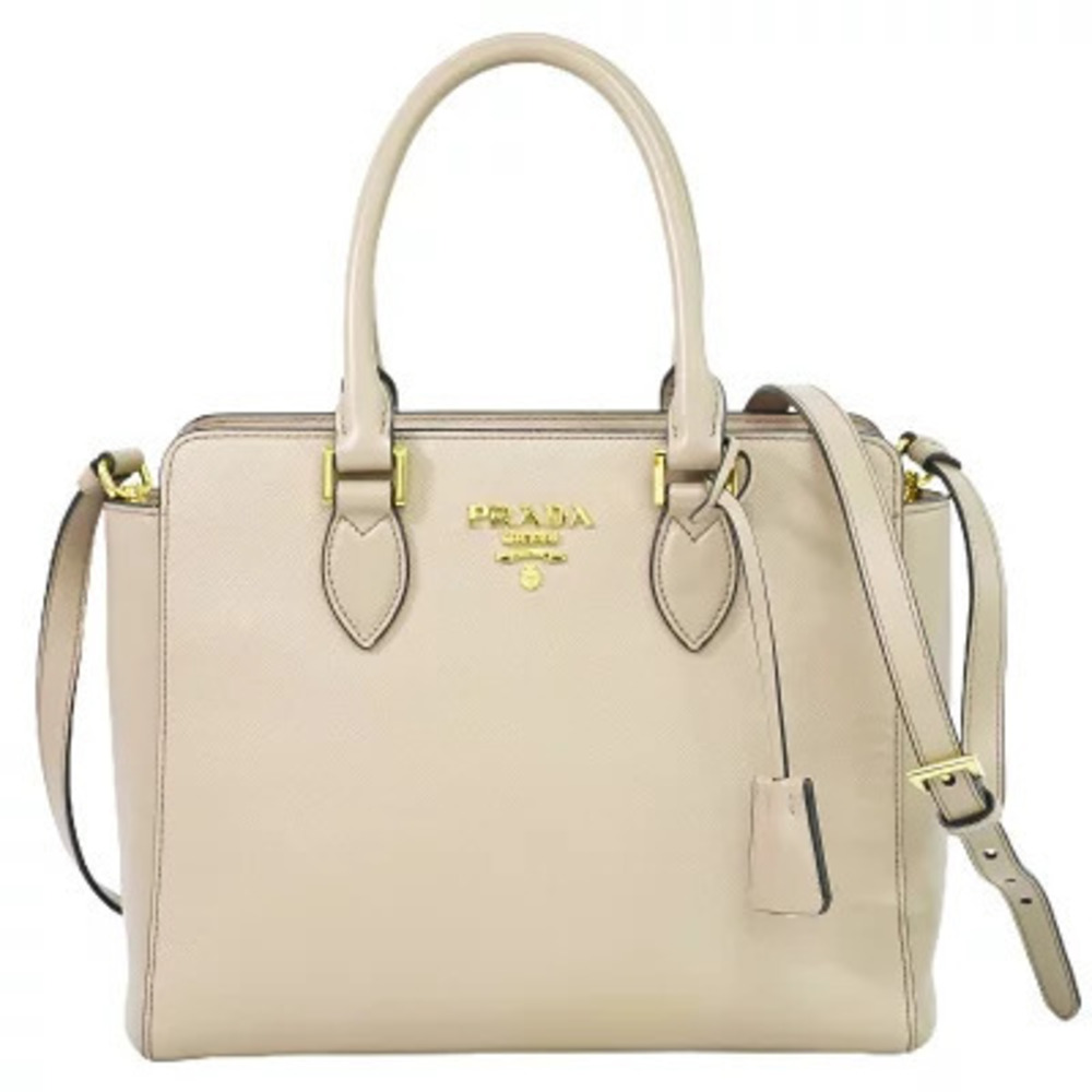 Prada Saffiano Leather Pouch 2Way Shoulder Bag Pink
